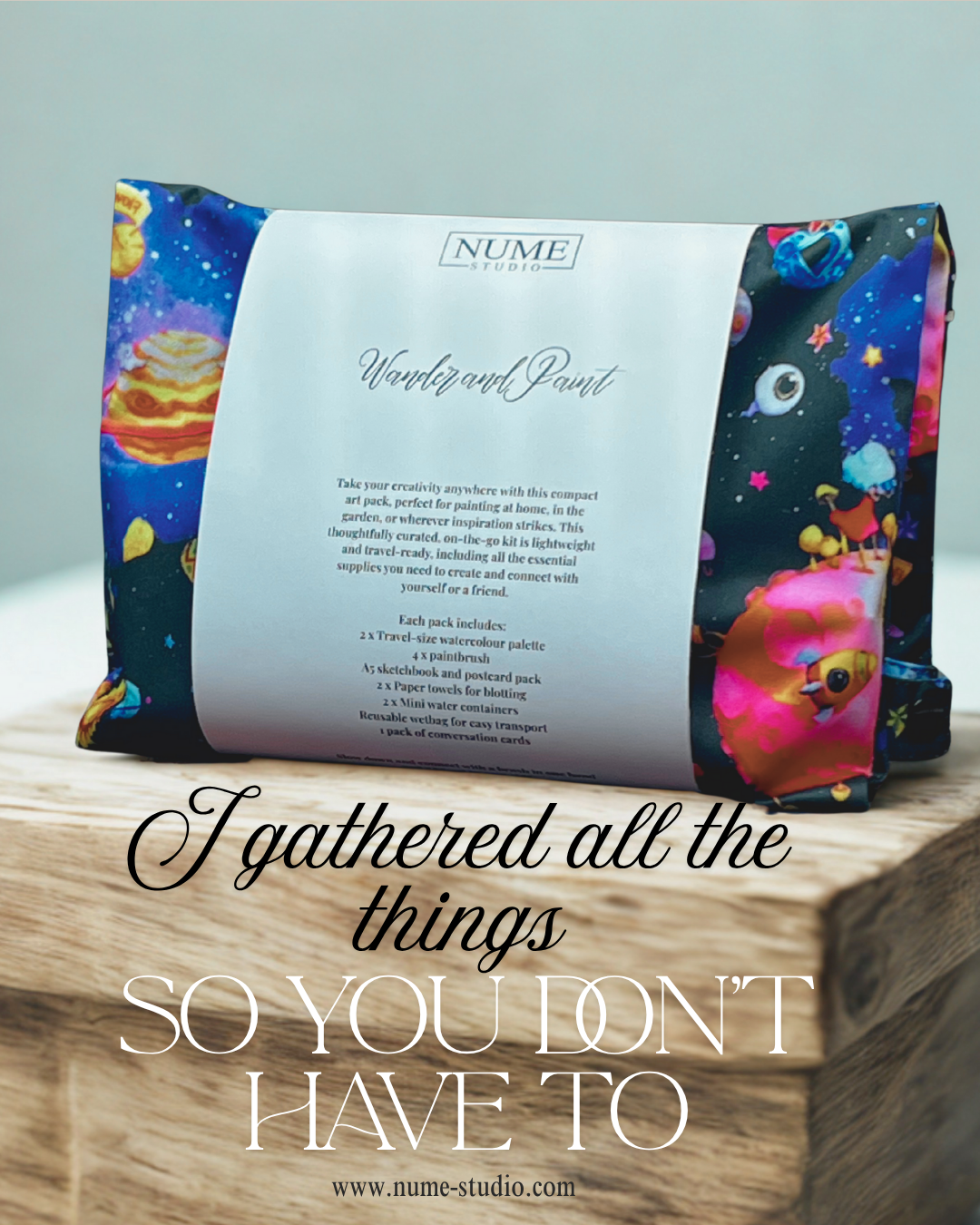 Wander & Paint: Portable Watercolour Art Kit for Two; Creative Connection Pack