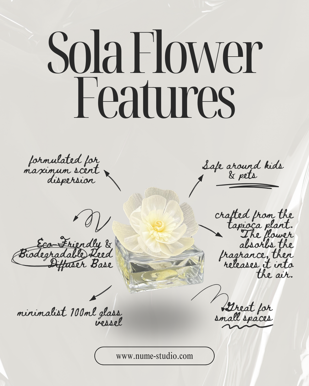Nume Studio Sola Flower Diffuser: Luxury Flameless Fragrance